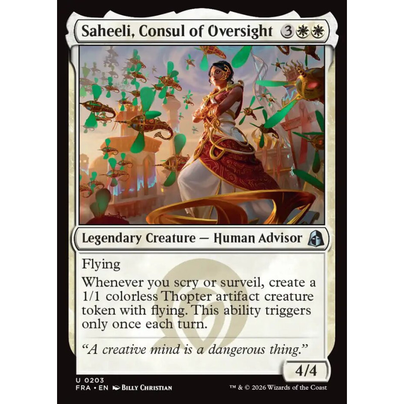 Foil Saheeli, Consul of Oversight