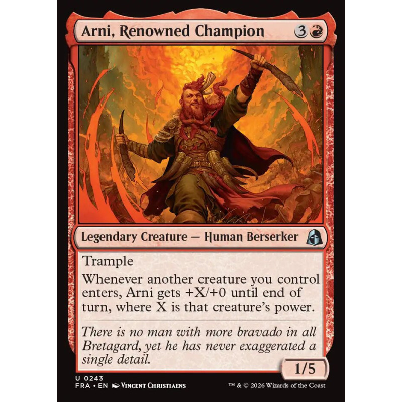 Foil Arni, Renowned Champion