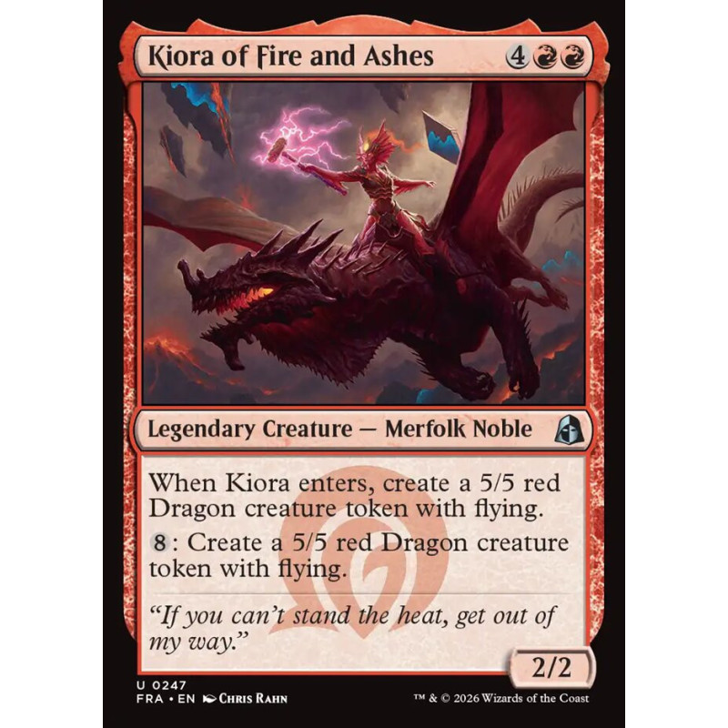 Foil Kiora of Fire and Ashes
