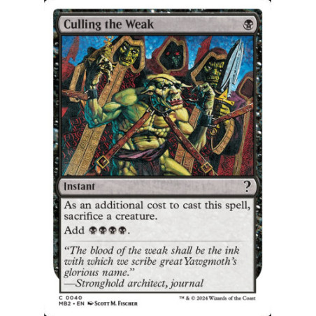 Culling the Weak